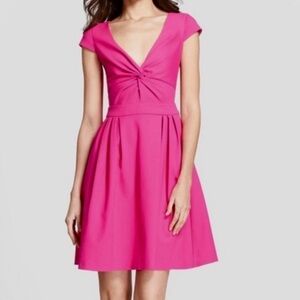 Armani Collezioni Pink Twist Front Cap Sleeve Dress Size 6